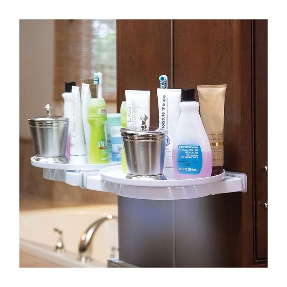 GENERICO - Estante De Baño 360° Giratorio Cocina Esquinero Bandeja