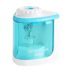 GENERICO - Sacapuntas Eléctrico Con Deposito Automático Con Pilas Azul