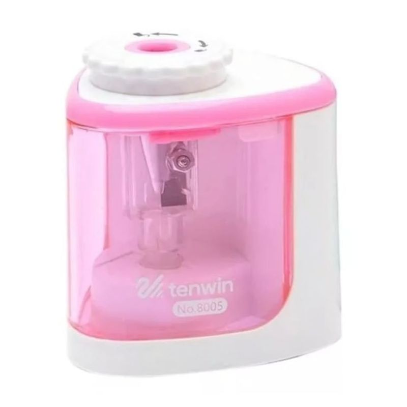 GENERICO - Sacapuntas Eléctrico Con Deposito Automático Con Pilas Rosa