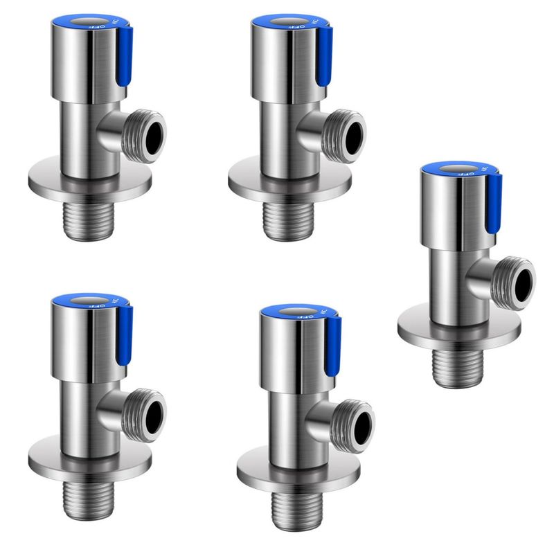 KUANGYE - Llave De Paso Angular Azul 1/2 - 5 Unidades