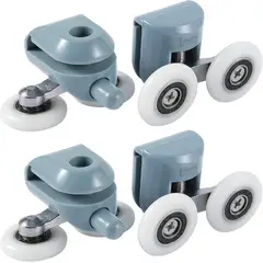 KUANGYE - Ruedas De Repuesto, 4 Rodillos Dobles Para Puerta De Ducha