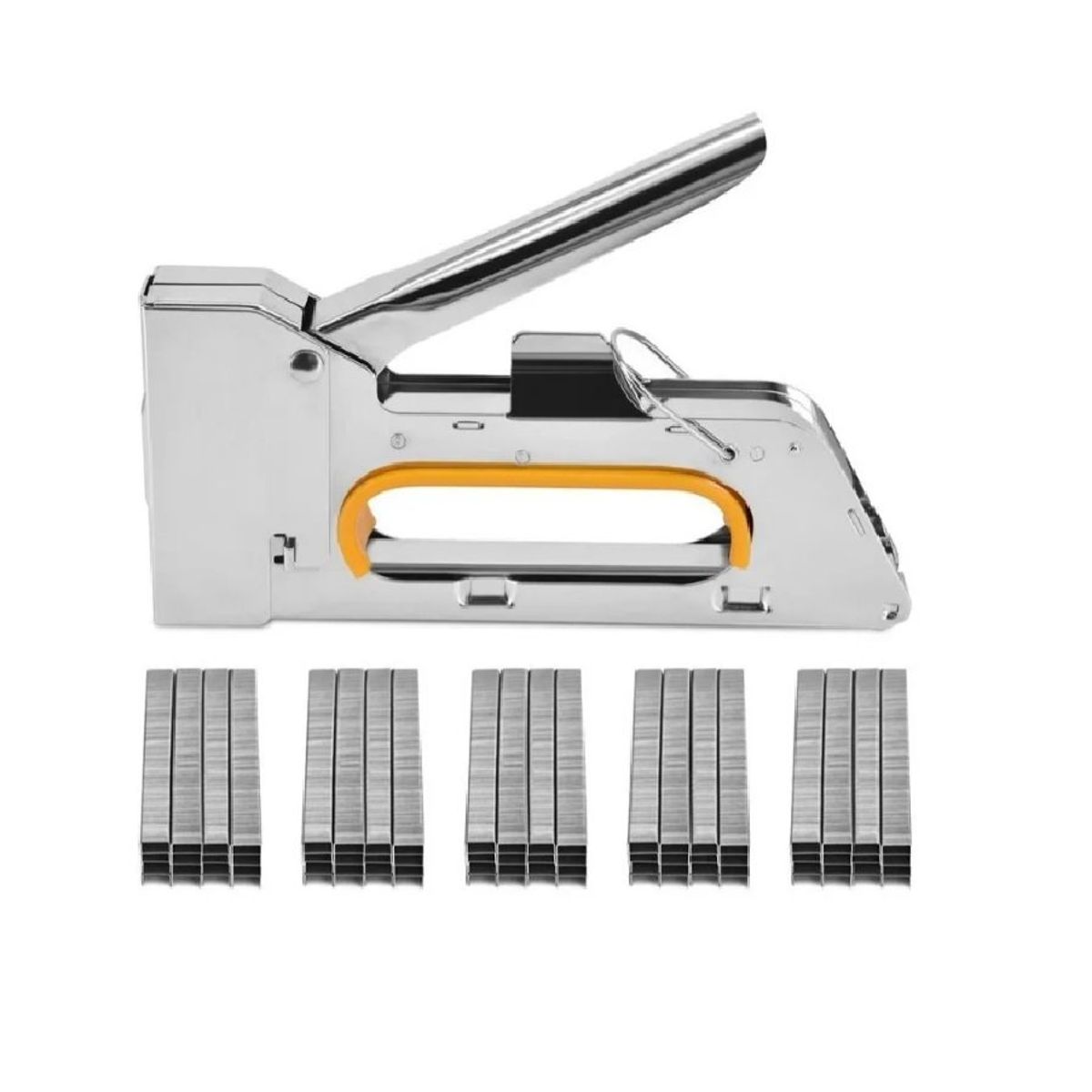 GENERICO - Engrapadora Para Tapiceria Más Cinco Cajas De Corchetes Gris