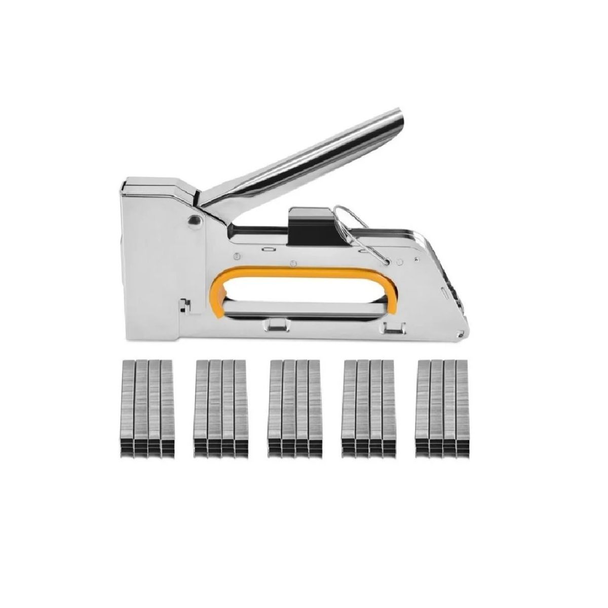 GENERICO - Engrapadora Para Tapiceria Más Cinco Cajas De Corchetes Gris