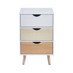 PANDALINO - Velador Moderno Owen 3 Niveles - Estilo Eames - Ideal Dormitorio