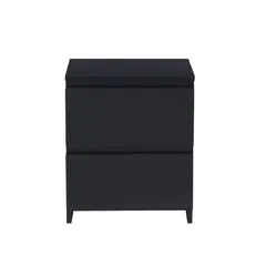 PANDALINO - Velador Damián: Minimalista, 2 cajones, diseño moderno