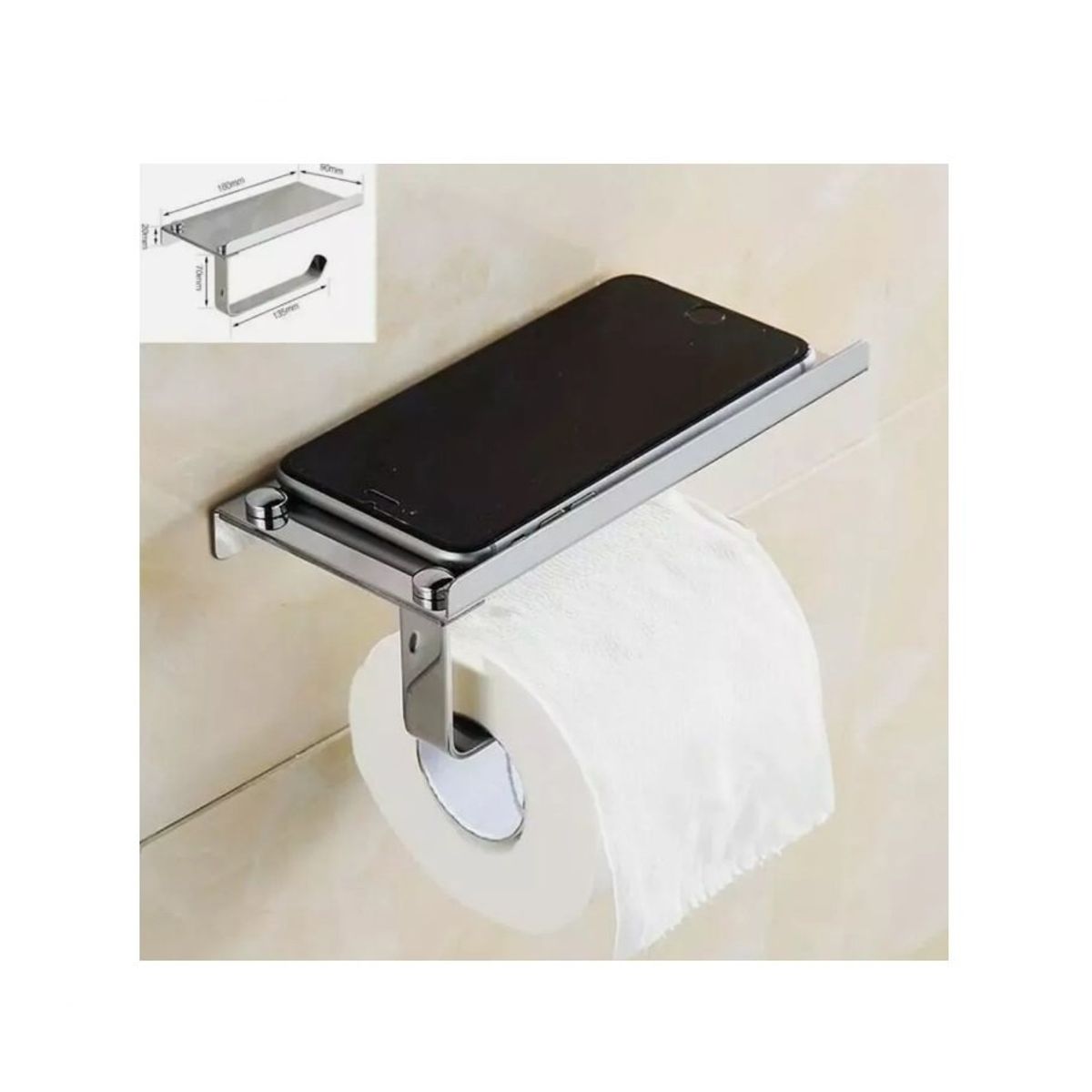 GENERICO - Porta Rollo Papel Higiénico Confort Acero Inoxidable Premium Mix