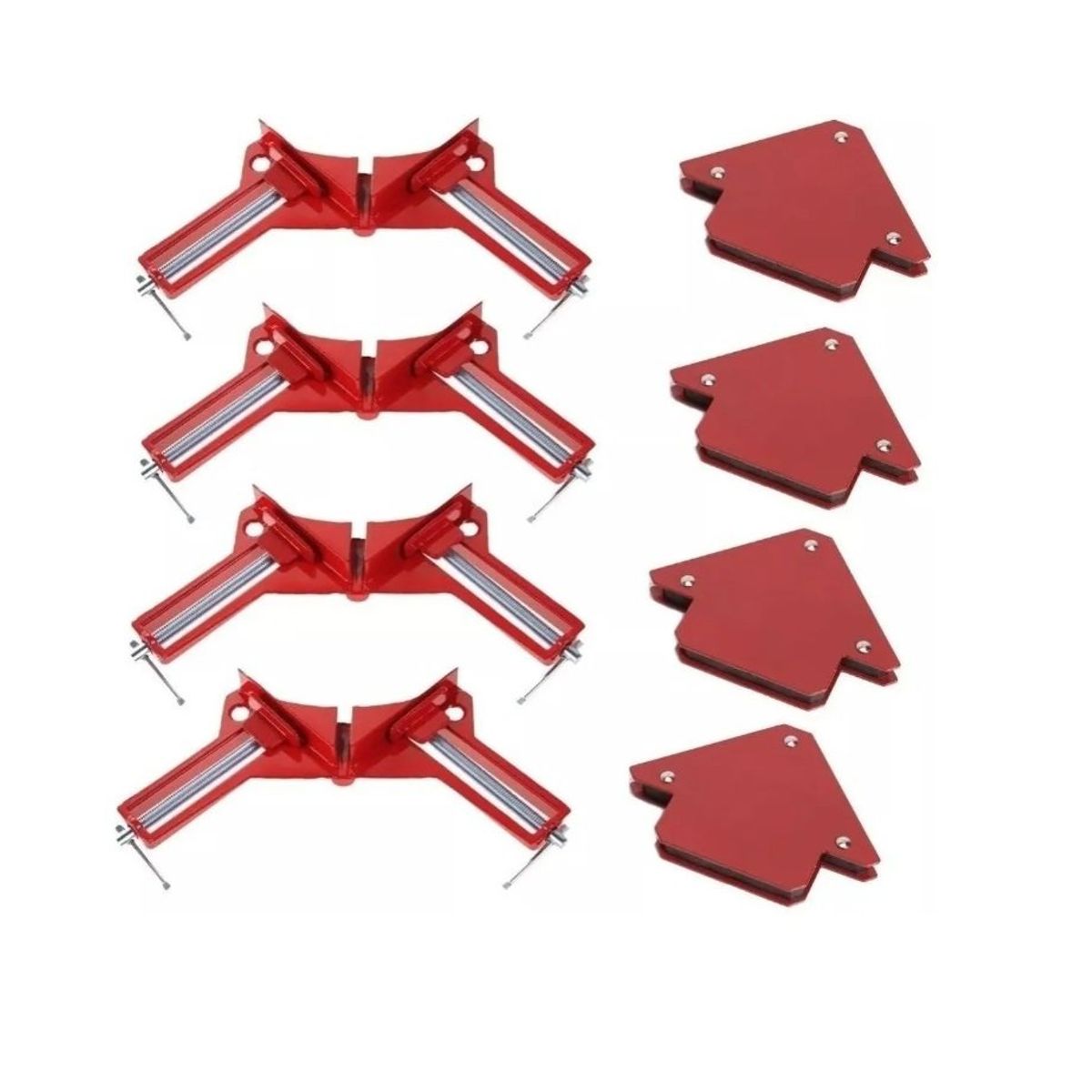 GENERICO - Escuadras Magnetica 50 Libras + Prensas Esquinera Mueble