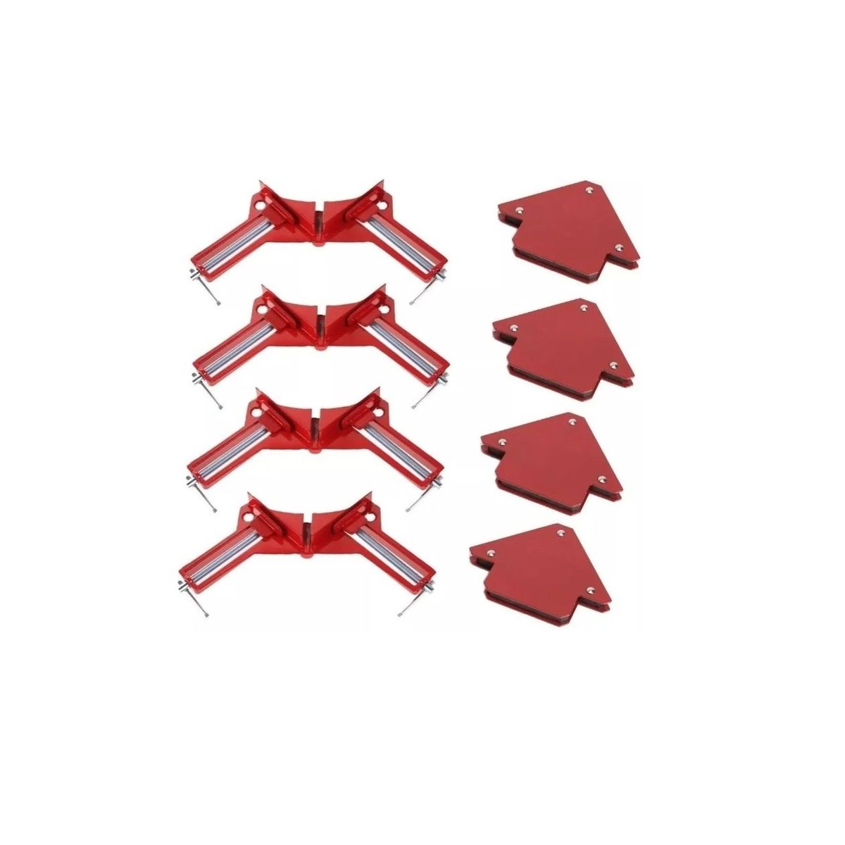 GENERICO - Escuadras Magnetica 50 Libras + Prensas Esquinera Mueble