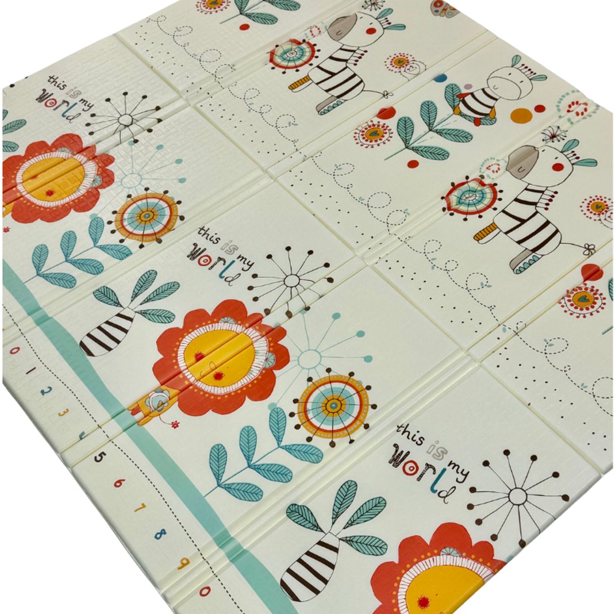 BEBECO - Alfombra Mat Bebe Antigolpe de 200x180 cms Bebeco Zebra-Oso