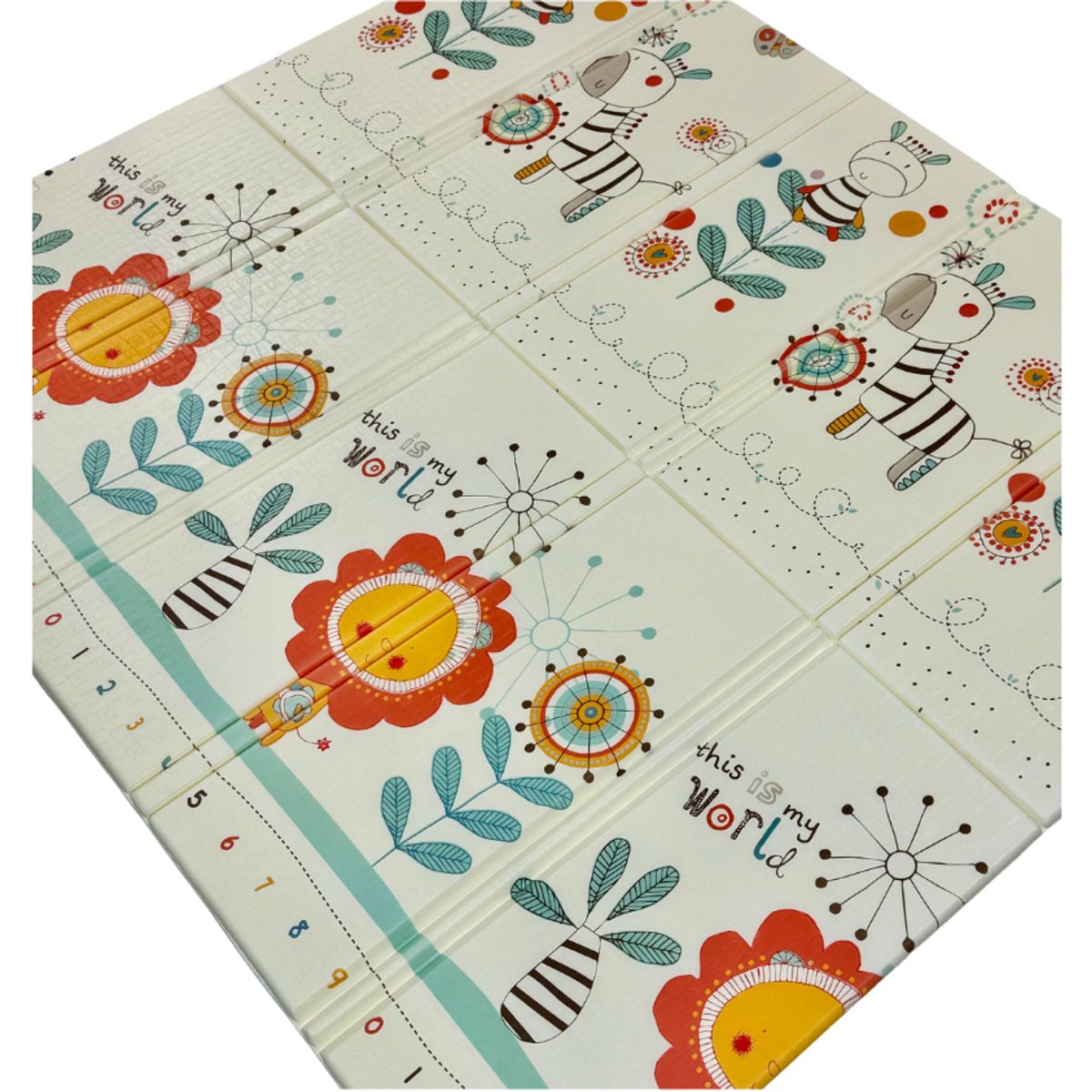 BEBECO - Alfombra Mat Bebe Antigolpe de 200x180 cms Bebeco Zebra-Oso