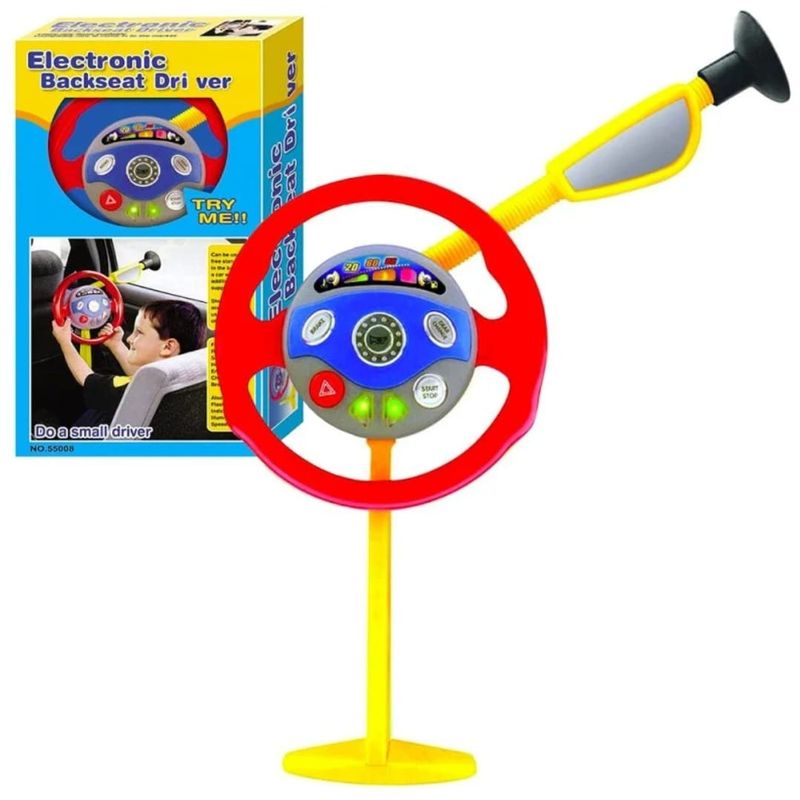 GENERICO - Juguete Manubrio Auto Simulador Luces Sonido Volante Musical