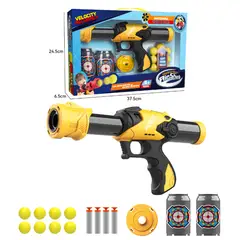 GENERICO - Pistola de Juguete para niños color Amarillo Con Accesorios