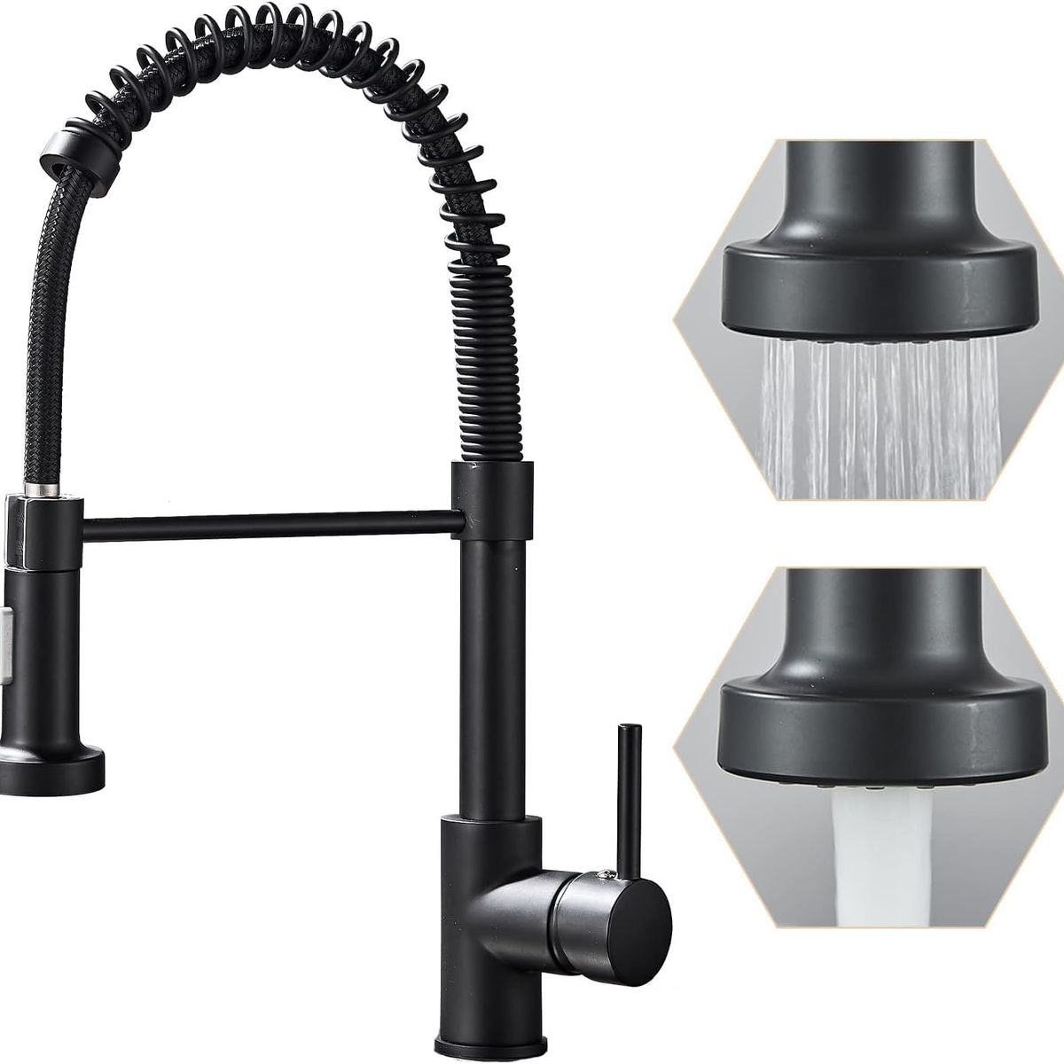 KUANGYE - Grifo Llave Lavaplatos Monomando Cocina Extensible Flexible