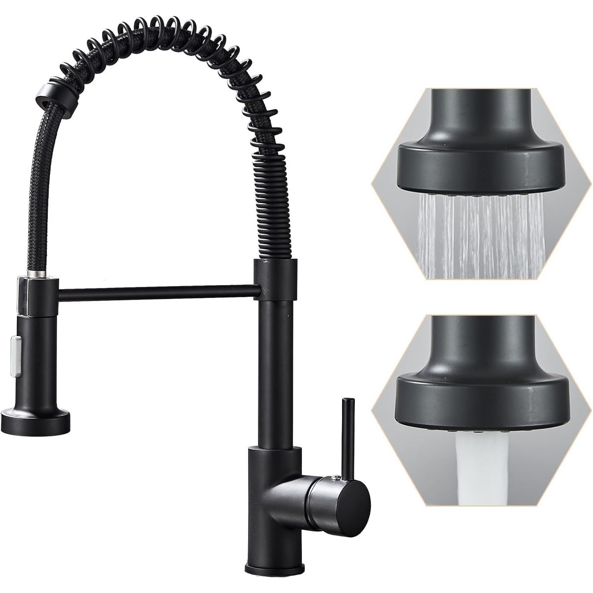 KUANGYE - Grifo Llave Lavaplatos Monomando Cocina Extensible Flexible
