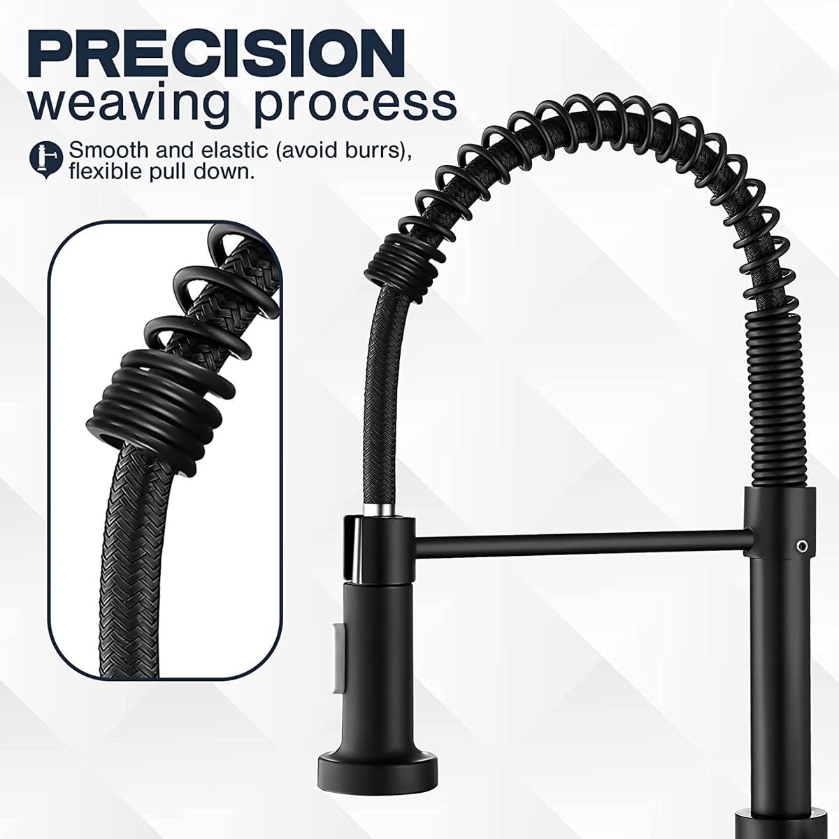 KUANGYE - Grifo Llave Lavaplatos Monomando Cocina Extensible Flexible