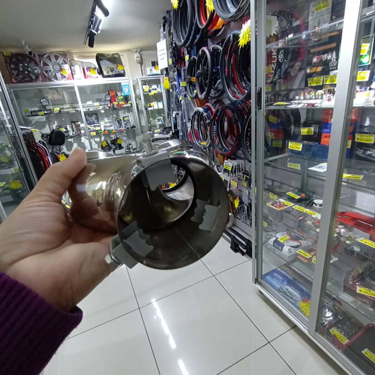 GENERICO - Doble Cola de escape decorativa tunning de acero inoxidable