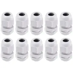 SOLIOT - Prensa Estopa Pg7 Ip68 (3 - 6.5mm) Blanco 10 Unidades