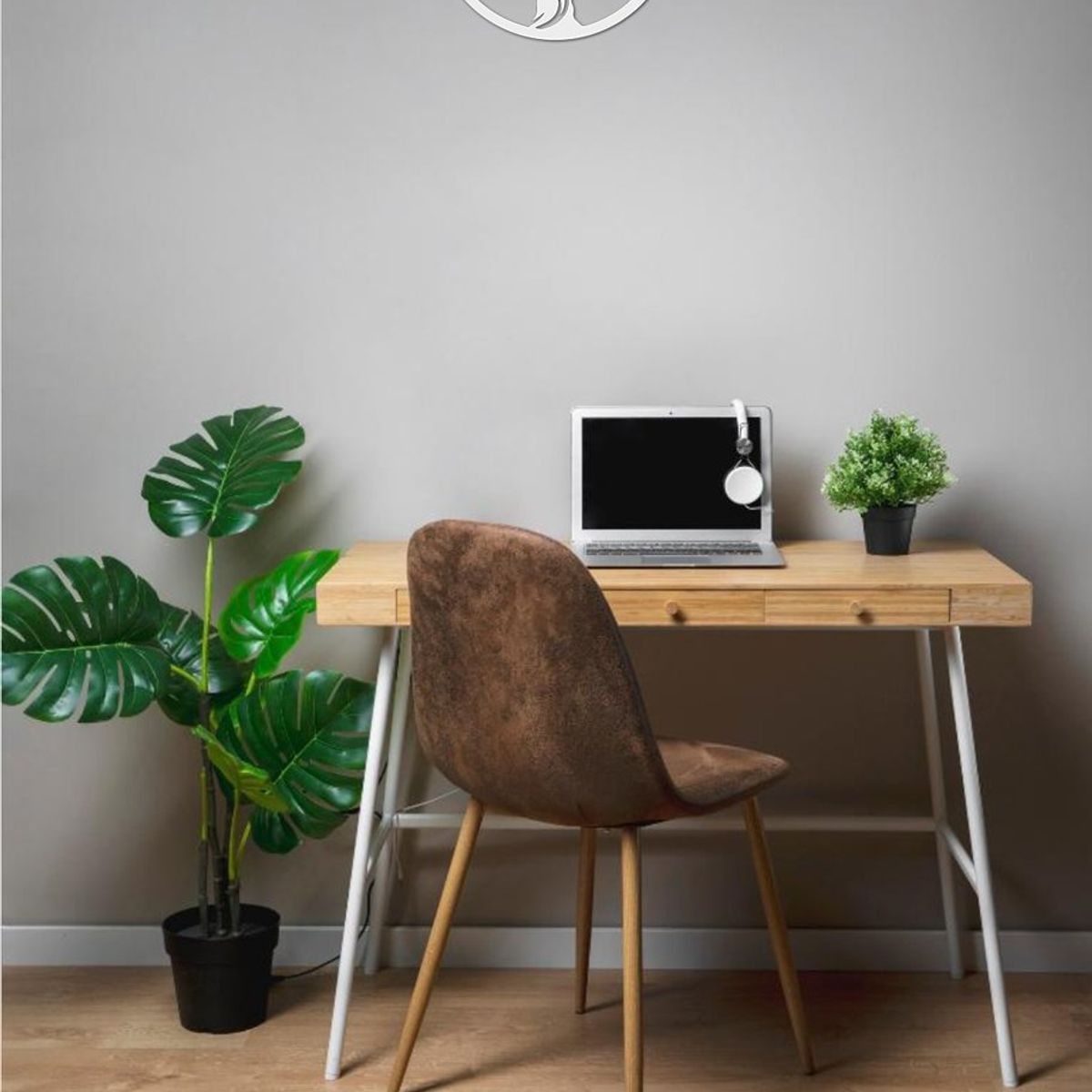 ELAB PROPIA - Cuadro Decorativo Calado en Madera - Árbol con Pájaros en Vuelo