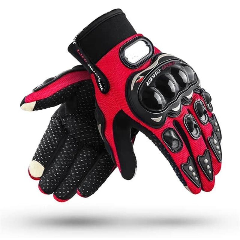 GENERICO - Guantes protectores motociclistas manoplas dedo completo