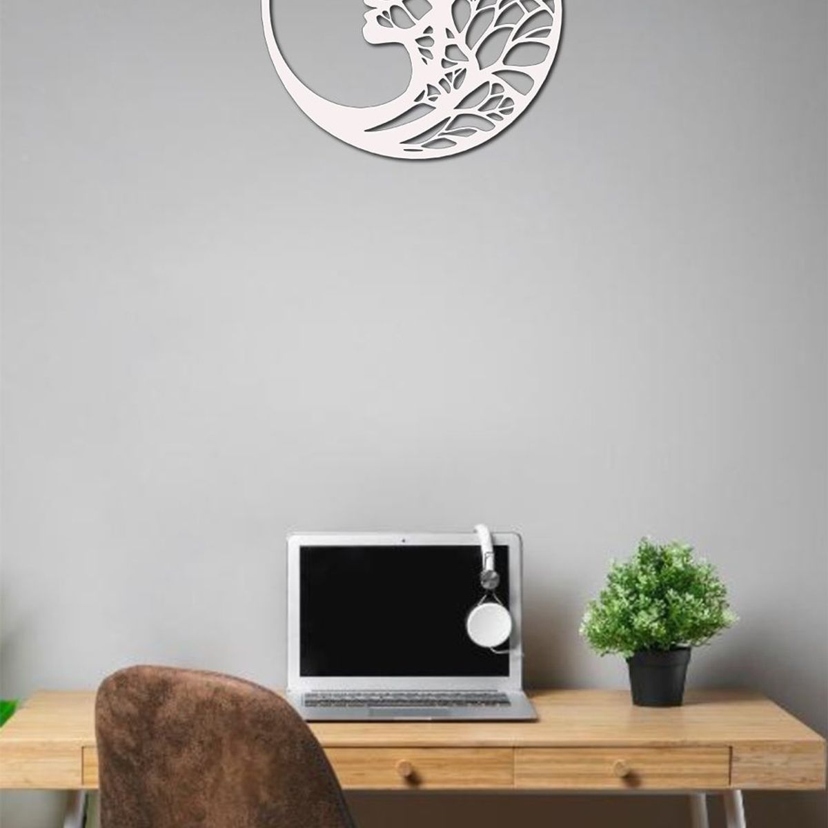 ELAB PROPIA - Cuadro Calado en Madera - Árbol de la Vida con Rostro