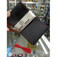 GENERICO - Funda forro Protector volante auto 38cm LISO hilo ROJO