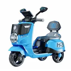 GENERICO - MOTO SCOOTER ELECTRICA PARA NIÑOS AZUL DISEÑO REALISTA