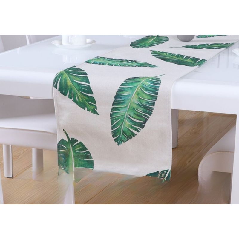 GENERICO - Camino De Mesa Tejido De Algodón Y Lino 35 x 210 cm estilo nordico