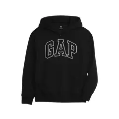 GAP - Polerón Logo Con Gorro Con Cierre Negro