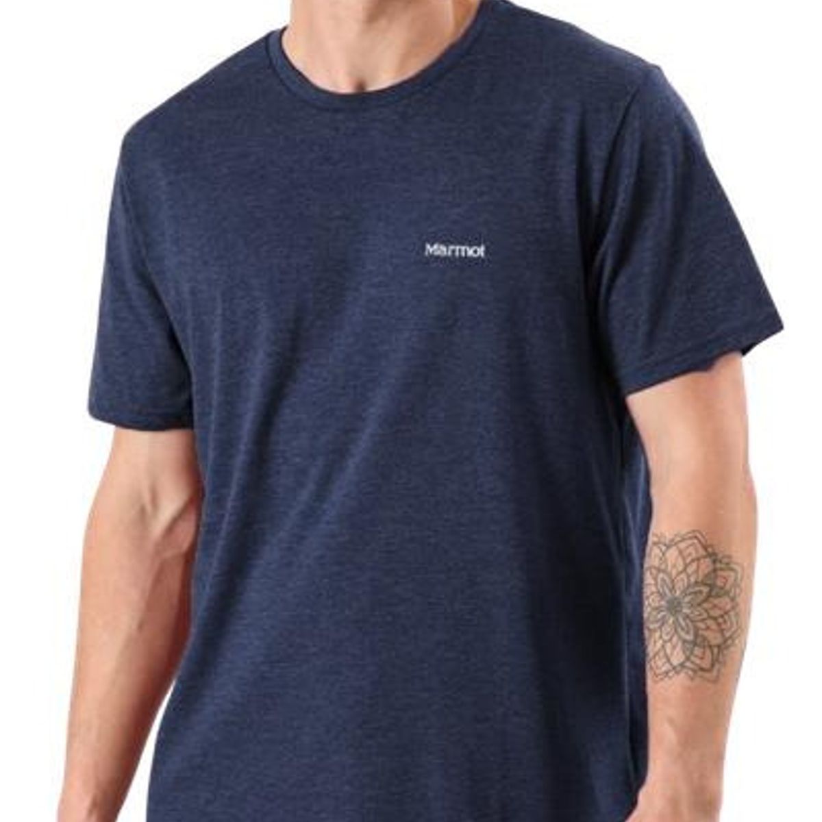 MARMOT - Polera Hombre Chest Logo Tee Azul Marmot