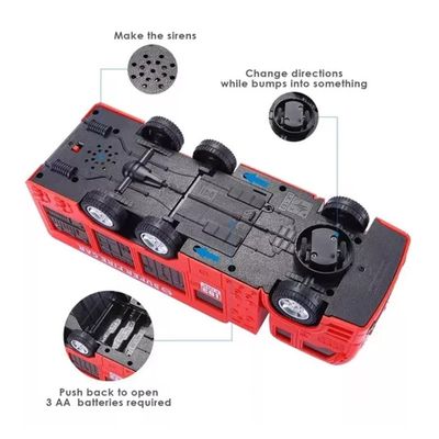 Imagen 2 del producto Camión De Bomberos Vehículo Niños Juguete Con Luces Rotación