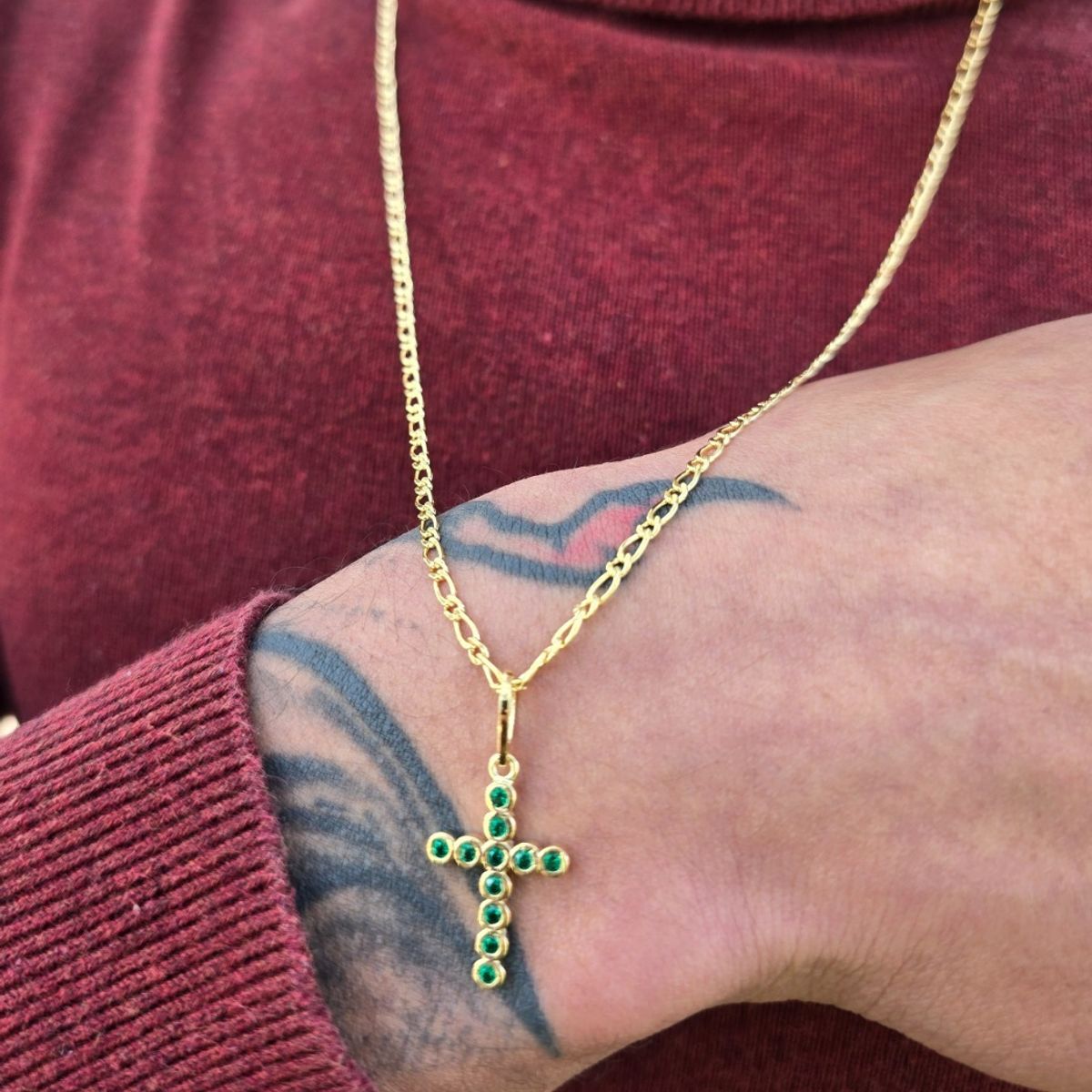 GENERICO - Cadena Tejido 1x1 Semidelgada Oro laminado 18k