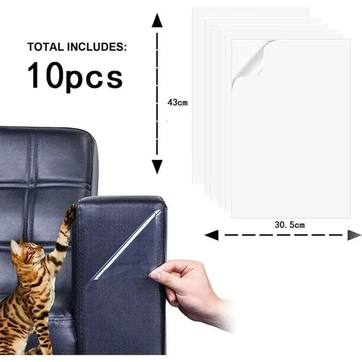 KUANGYE - Protector Muebles 10 Cintas Antiarañazos Gatos Sofa Sillón