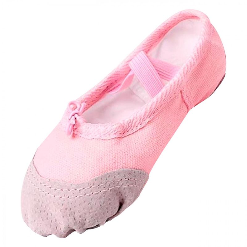 ZAPATOS Y ZAPATILLAS - Zapatillas Media Punta Lona Y Gamuza Ballet Niña Rosa 7703