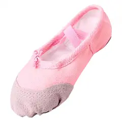 ZAPATOS Y ZAPATILLAS - Zapatillas Media Punta Lona Y Gamuza Ballet Niña Rosa 7703