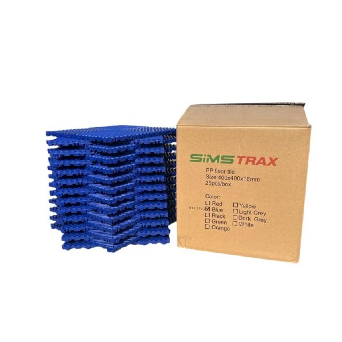 GENERICO - Piso Encastrable Heavy Duty SIMSTRAX Pack x 25 UN 4 M2 Azul