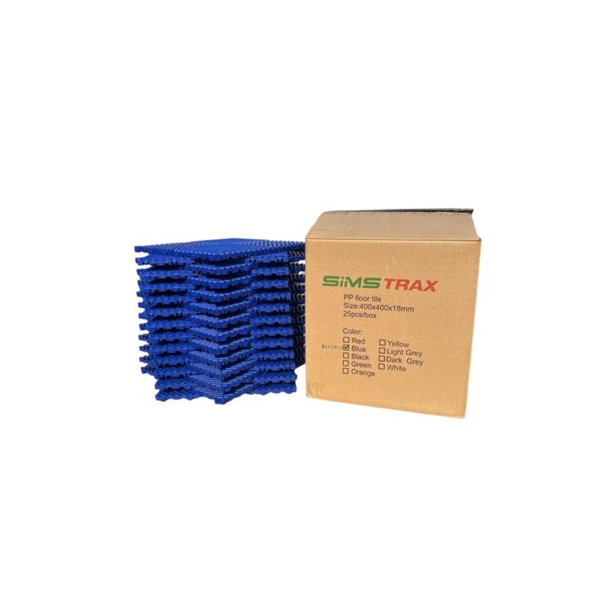 GENERICO - Piso Encastrable Heavy Duty SIMSTRAX Pack x 25 UN 4 M2 Azul