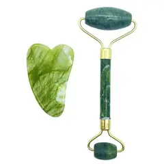 GENERICO - Rodillo Jade Masaje Facial Linfático Masajeador Facial