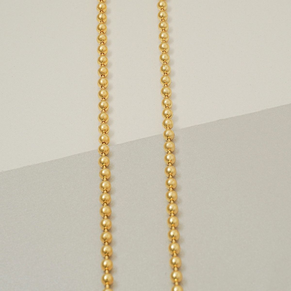 GENERICO - Cadena Tejido Militar Semi gruesa oro laminado 18k