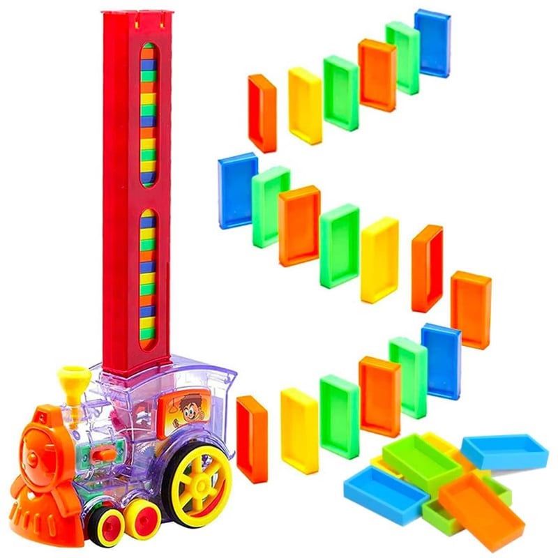 ANGELES DEL HOGAR - Tren Domino Mágico  Bloques Con Luces Y Sonidos
