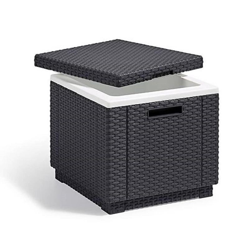 KETER - Mesa Cooler de Terraza Jardín Ice Cube Grafito Keter