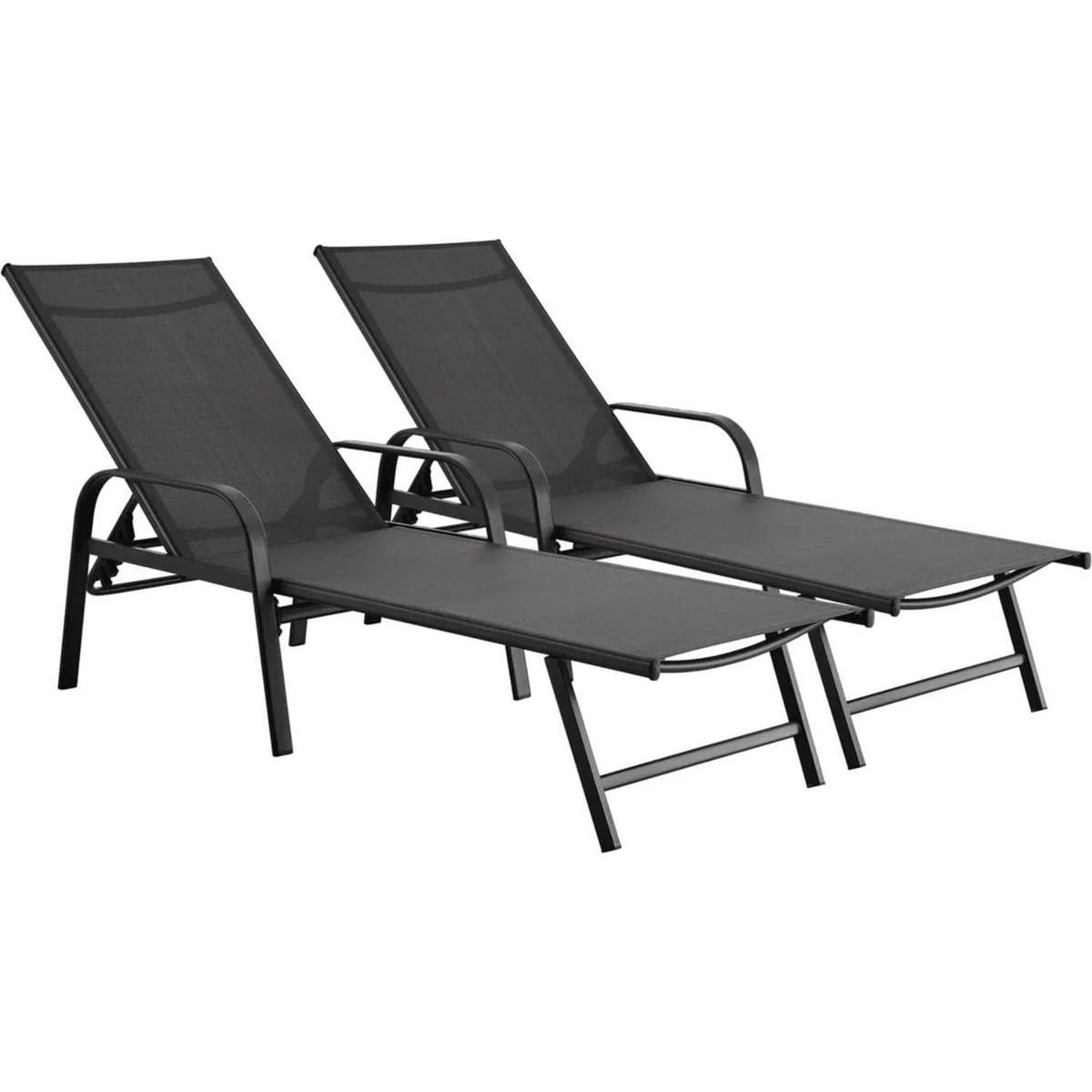 MIDTOWN - Juego De Reposeras Acero Negro X2 Midtown