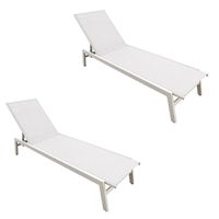 Juego de Reposeras Aluminio Blanco X2