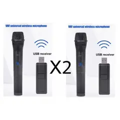GENERICO - Pack X2 Micrófono Karaoke Micrófono Inalámbrico Usb