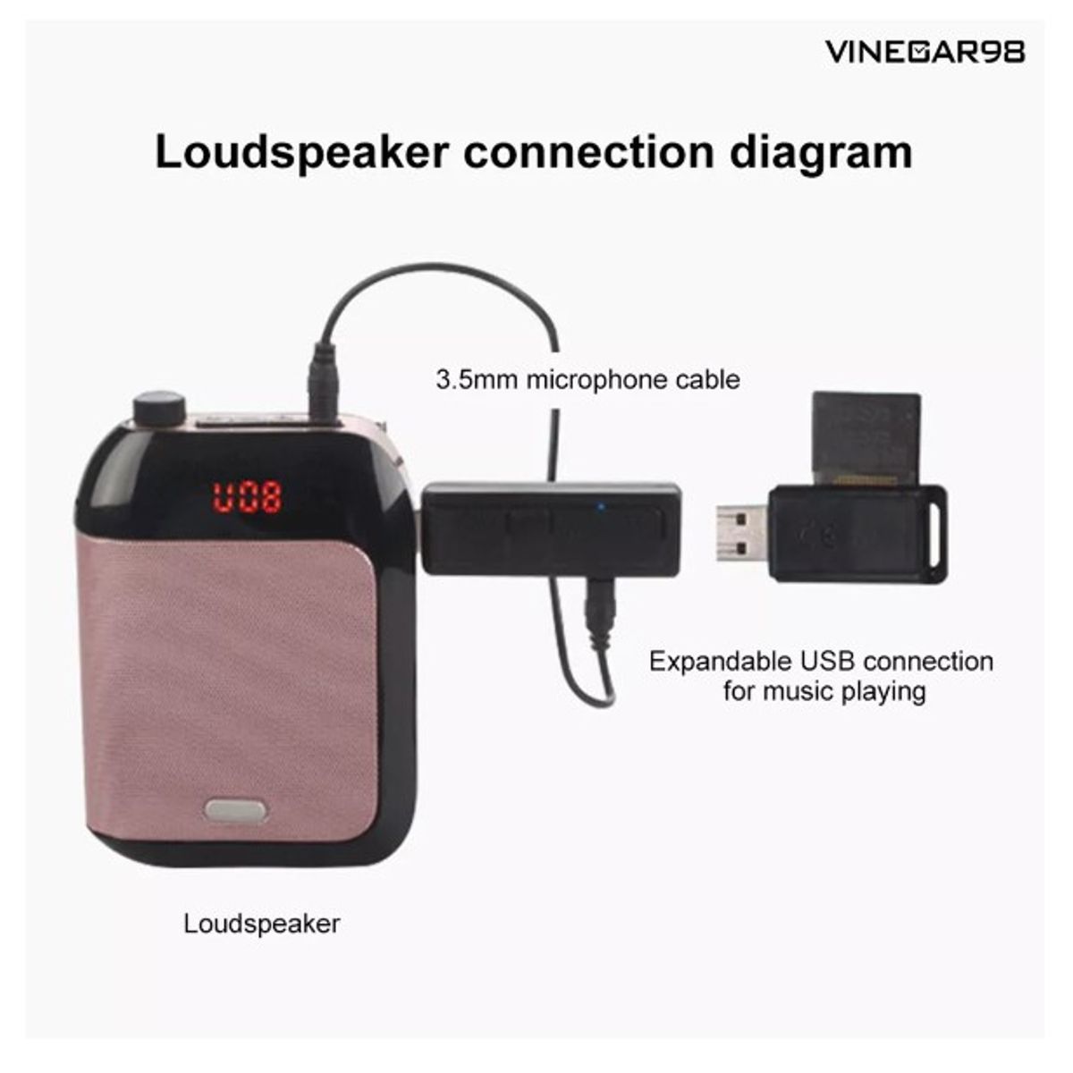 GENERICO - Pack X2 Micrófono Karaoke Micrófono Inalámbrico Usb
