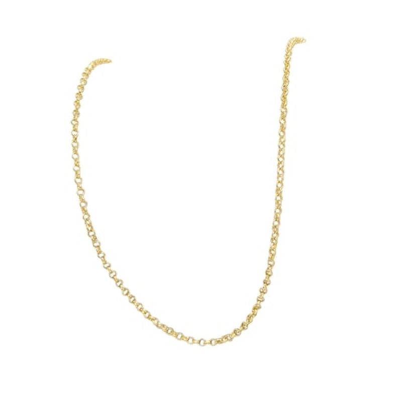 GENERICO - Cadena Tejido Rolo Delgado Oro Laminado 18k