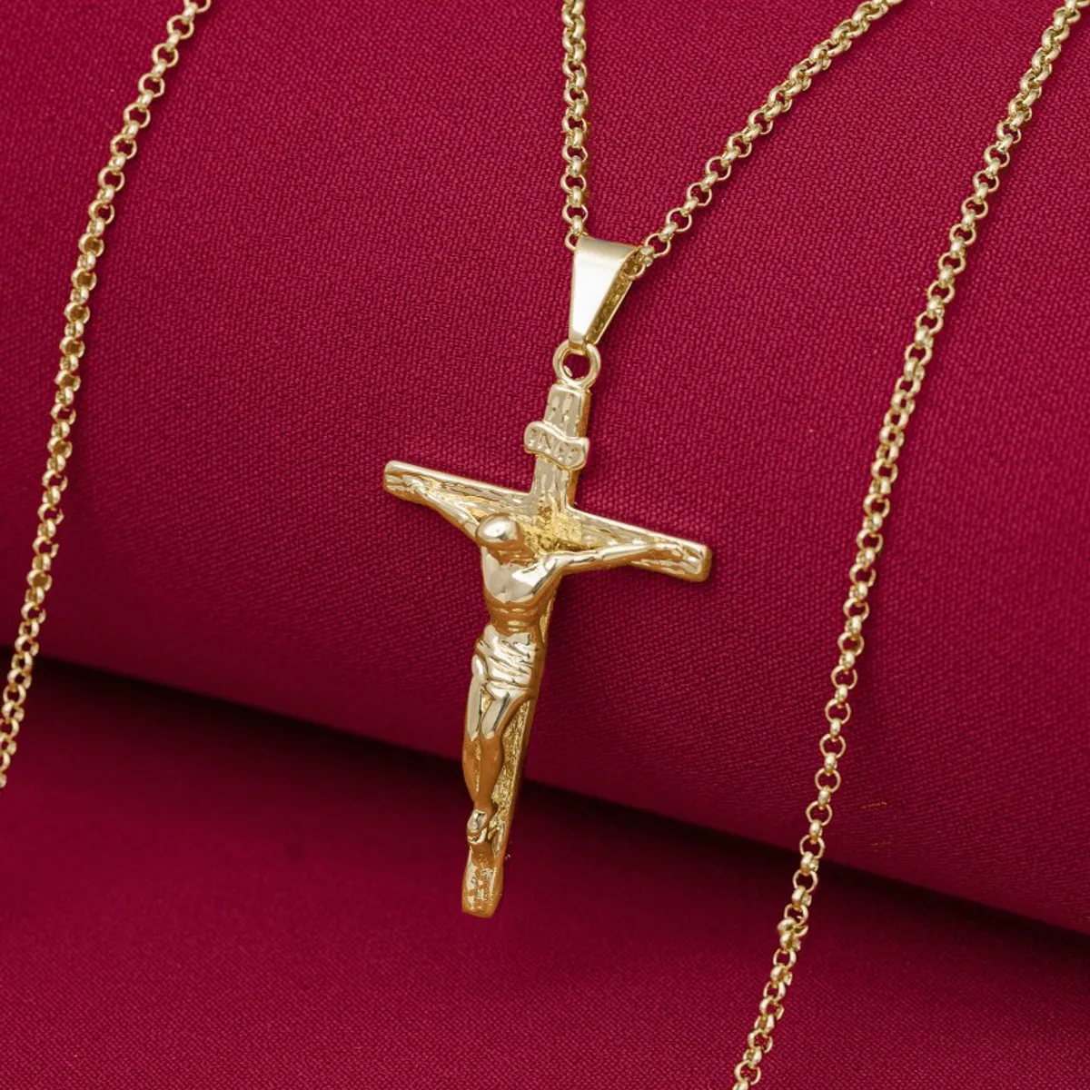 GENERICO - Cadena Tejido Rolo Delgado Oro Laminado 18k
