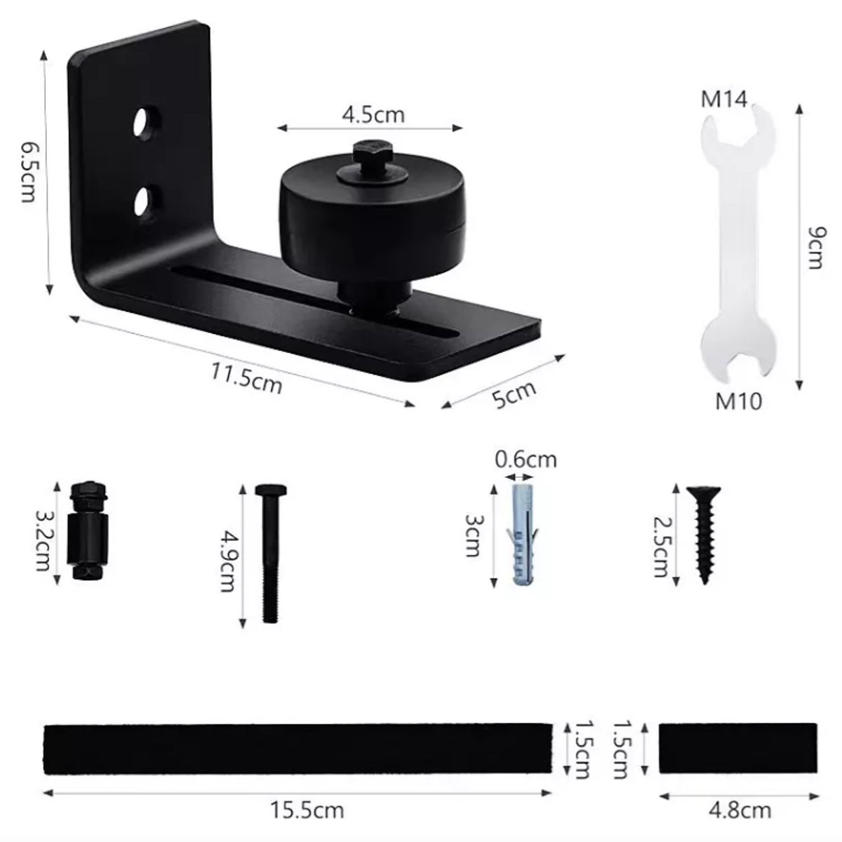 KUANGYE - 8 En 1 Para Puerta Corredera, Guía De Suelo Para Puerta
