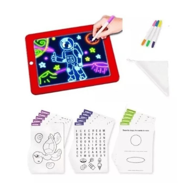 GENERICO - Pizarra Mágica Deluxe De Colores Led Juegos para niñas y niñ