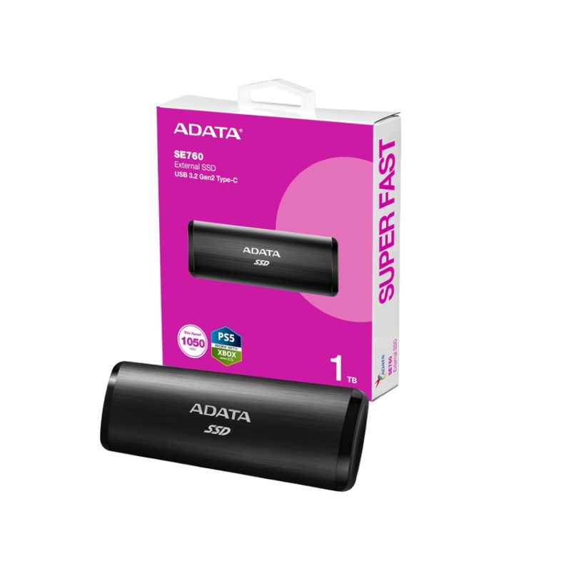 ADATA - SSD 1 TB Externo - ADATA SE760 - USB 3.2 Gen 2 Type-C