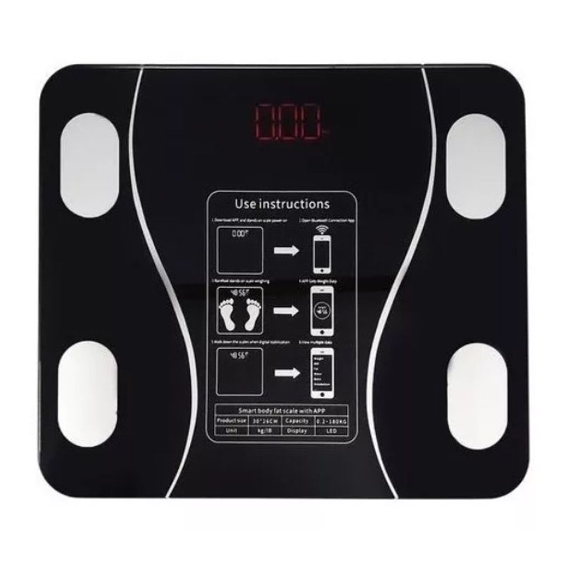 GENERICO - Báscula De Baño Digital Inteligente Bluetooth Para Grasa